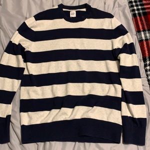 Blue and white striped Gap sweatshirt